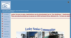 Desktop Screenshot of lesleyseniorcommunities.org