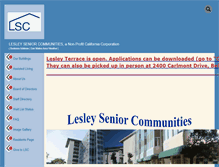 Tablet Screenshot of lesleyseniorcommunities.org